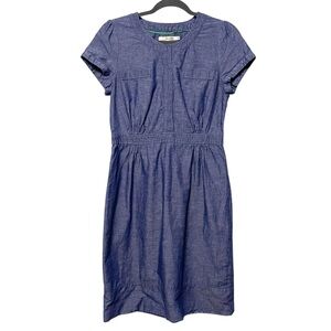 BODEN Linen Blend Dress 8 Long